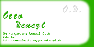otto wenczl business card